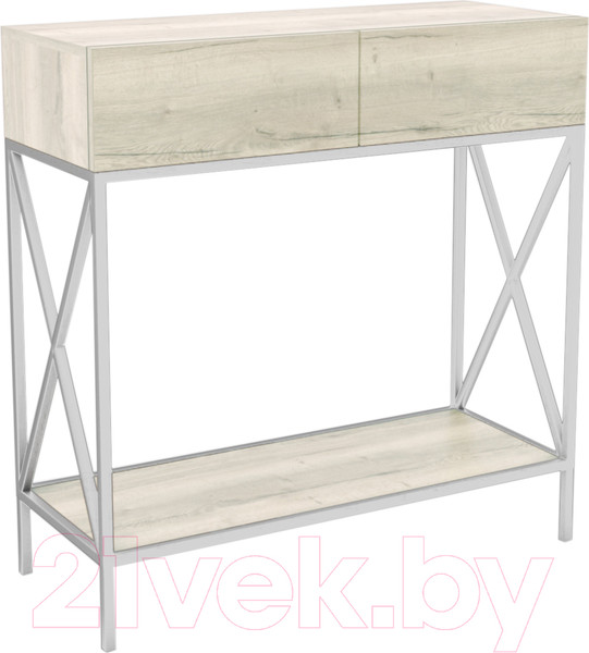 Изображение товара Консольный столик Hype Mebel Лесс 80x40 (белый/древесина белая)