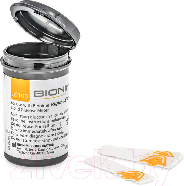 Изображение товара Тест-полоски для глюкометра Bionime GS100 (50шт)