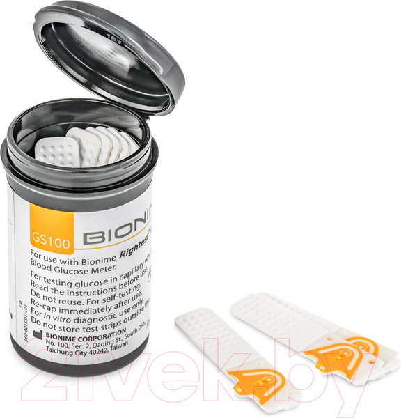 Изображение товара Тест-полоски для глюкометра Bionime GS100 (50шт)