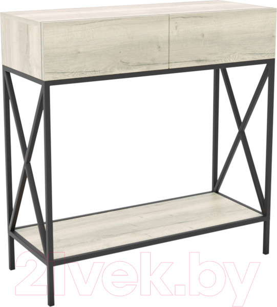 Изображение товара Консольный столик Hype Mebel Лесс 100x40 (черный/древесина белая)