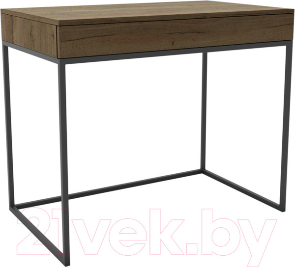 Изображение товара Консольный столик Hype Mebel Авелин 70x40 (черный/дуб галифакс олово)