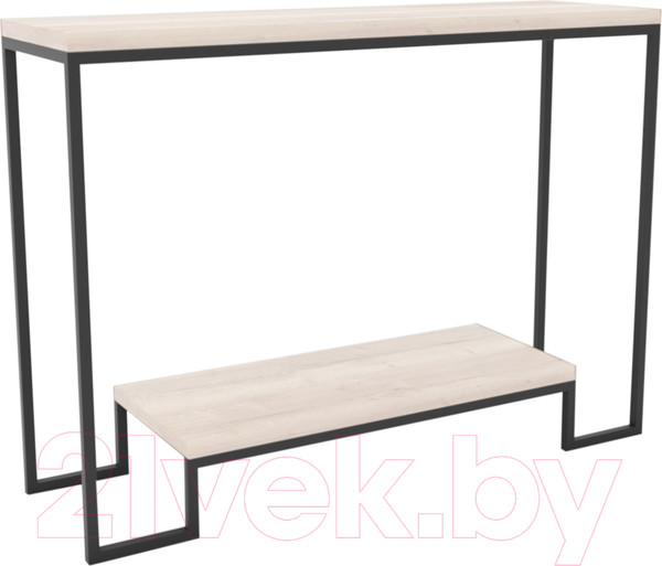 Изображение товара Консольный столик Hype Mebel Голд 80x35 (черный/древесина белая)