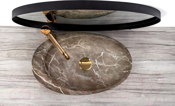 Изображение товара Умывальник REA Roxy U6650 (темно-коричневый камень)