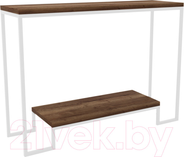 Изображение товара Консольный столик Hype Mebel Голд 100x35 (белый/дуб галифакс олово)