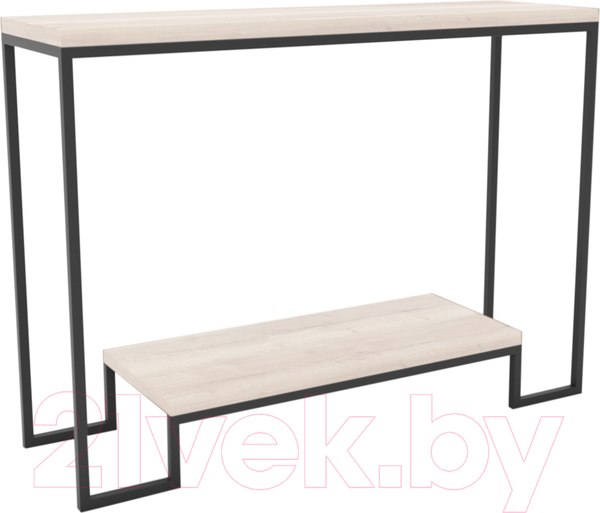 Изображение товара Консольный столик Hype Mebel Голд 100x35 (черный/древесина белая)