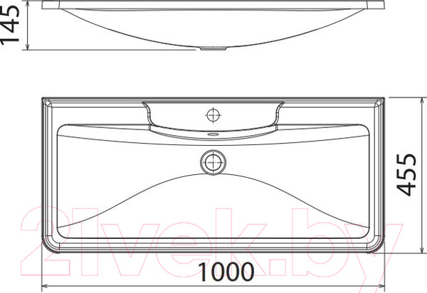 Изображение товара Умывальник BelBagno BB1000/455-LV-MR-ALR