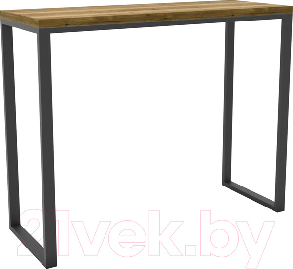 Изображение товара Барный стол Hype Mebel Классик 120x40x110 (черный/дуб галифакс олово)