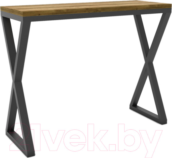 Изображение товара Барный стол Hype Mebel Амарион 120x55x110 (черный/дуб галифакс олово)