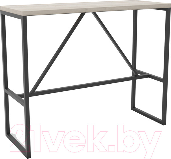 Изображение товара Барный стол Hype Mebel Дельта 120x40x110 (черный/древесина белая)