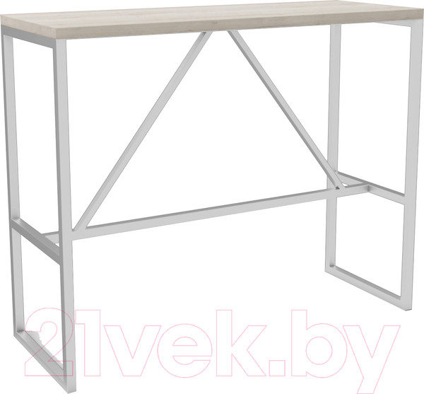 Изображение товара Барный стол Hype Mebel Дельта 120x40x110 (белый/древесина белая)