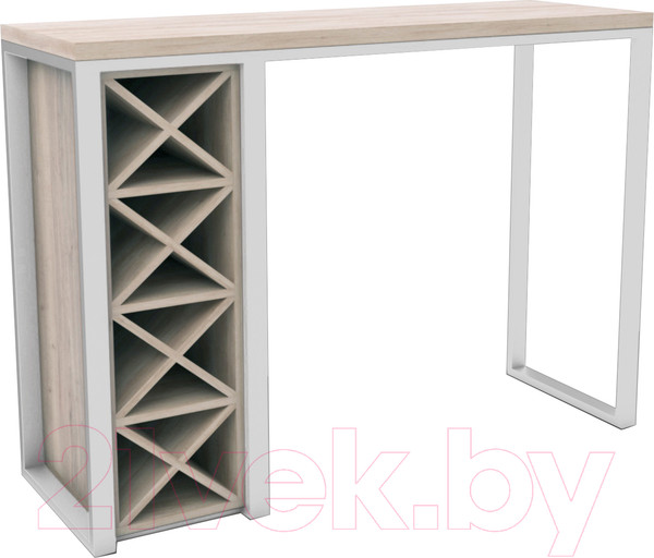 Изображение товара Барный стол Hype Mebel Уайн 120x55x110 (белый/древесина белая)