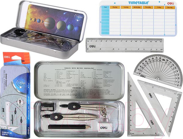 Изображение товара Набор для черчения Deli 30695 (9пр)