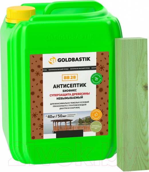Изображение товара Антисептик для древесины Goldbastik Биофикс / BB 28 (1.25л)