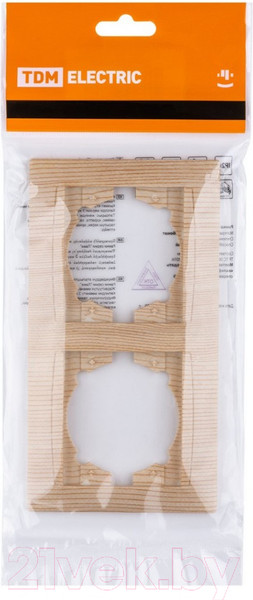 Изображение товара Рамка для выключателей и розеток TDM Лама SQ1815-0330 (сосна)