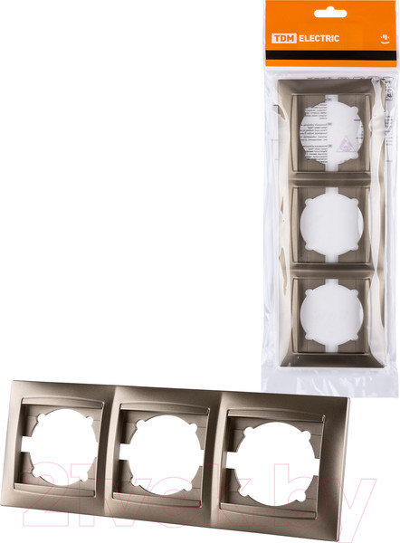 Изображение товара Рамка для выключателей и розеток TDM Лама SQ1815-0731 (бронза)