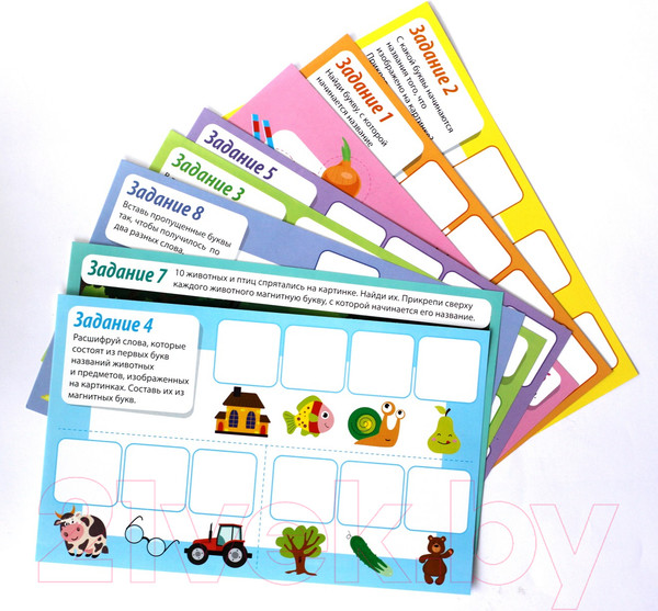 Изображение товара Развивающая игра Десятое королевство Азбука магнитная с заданиями / 04028