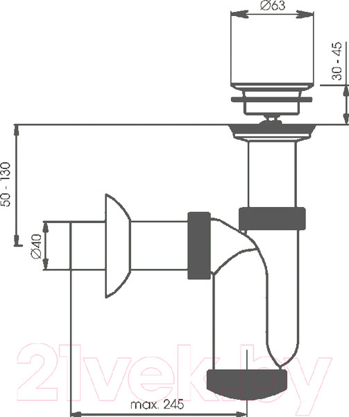 Изображение товара Сифон Jika Domino 907300000001