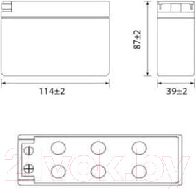 Изображение товара Мотоаккумулятор DELTA AGM СТ 12025 / YTX4B-BS (2.5 А/ч)