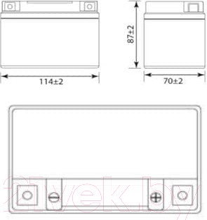 Изображение товара Мотоаккумулятор DELTA AGM СТ 1204 YB4L-B / YB4L-A / YTX4L-BS (4 А/ч)