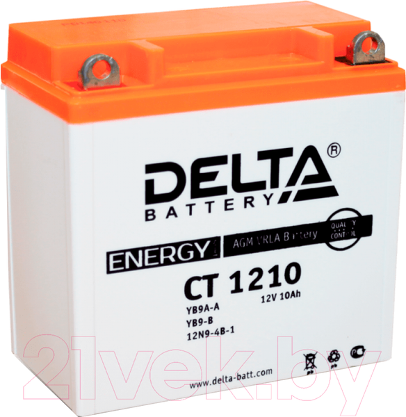 Изображение товара Мотоаккумулятор DELTA AGM СТ 1210 YB9A-A / YB9-B / 12N9-4B-1 (10 А/ч)