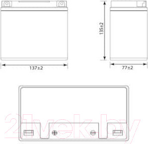 Изображение товара Мотоаккумулятор DELTA AGM СТ 1210 YB9A-A / YB9-B / 12N9-4B-1 (10 А/ч)
