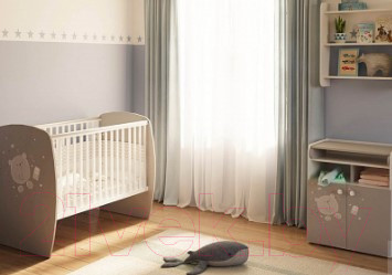 Изображение товара Комод пеленальный Polini Kids French Teddy 1270 (белый/серый)
