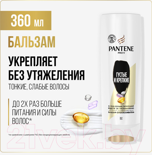 Изображение товара Бальзам для волос PANTENE Густые и крепкие (360мл)