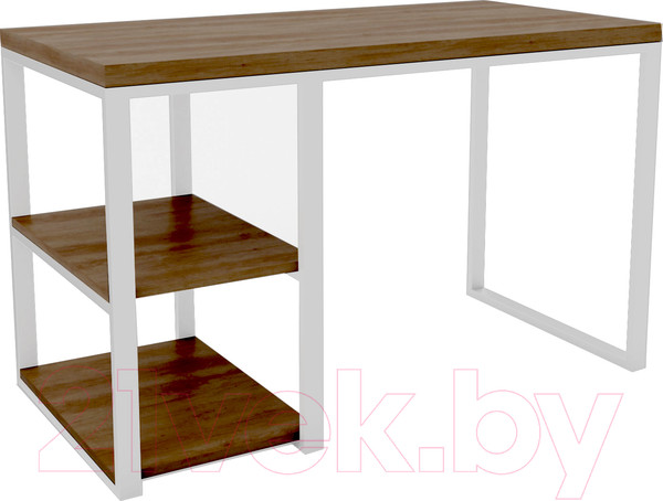 Изображение товара Письменный стол Hype Mebel Дэск-2 120x60 (белый/дуб галифакс олово)