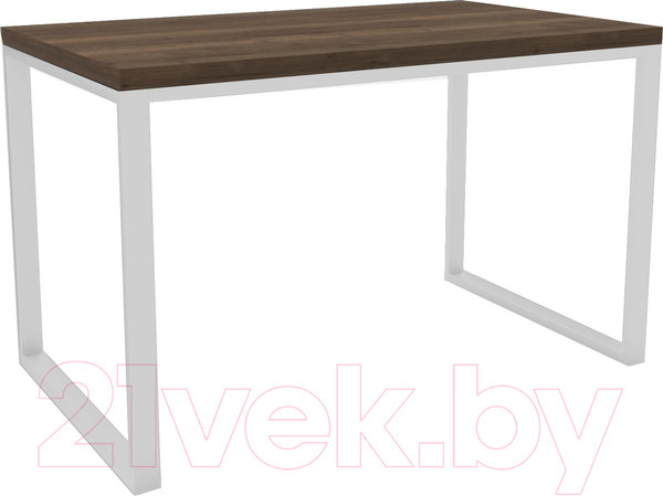 Изображение товара Письменный стол Hype Mebel Чикаго 120x60 (белый/дуб галифакс олово)