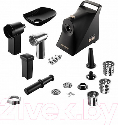 Изображение товара Мясорубка электрическая Redmond RMG-1244-6 (черный/шампань)