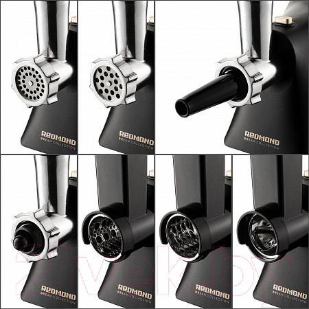 Изображение товара Мясорубка электрическая Redmond RMG-1244-6 (черный/шампань)