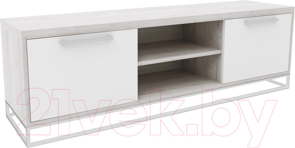 Изображение товара Тумба Hype Mebel ТВ 120x40 (белый/древесина белая)