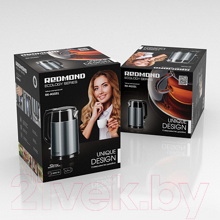 Изображение товара Электрочайник Redmond RK-M1551 (серо-голубой)