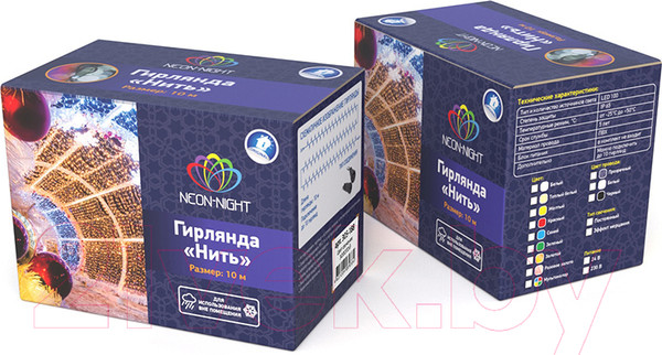 Изображение товара Светодиодная гирлянда Neon-Night Нить 305-146 (10м, теплый белый)