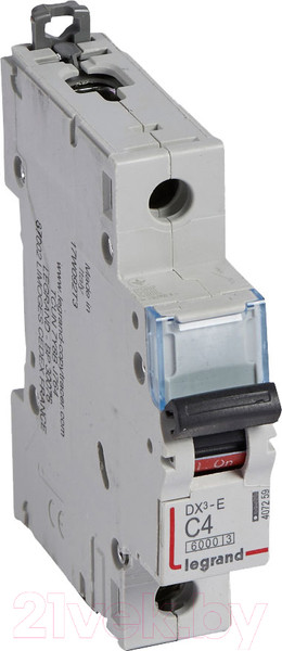 Изображение товара Выключатель автоматический Legrand DX3-E C4 1П 6000 6kA / 407259