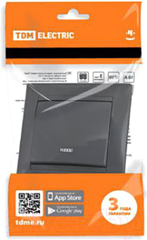 Изображение товара Выключатель TDM Лама SQ1815-0601 (графит)