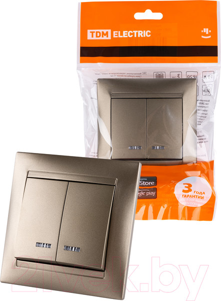 Изображение товара Выключатель TDM Лама SQ1815-0705 (бронза)