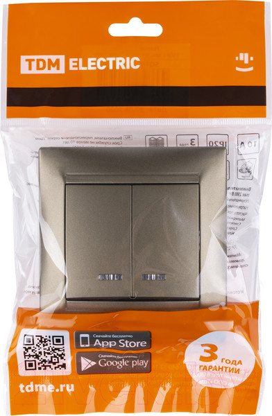 Изображение товара Выключатель TDM Лама SQ1815-0705 (бронза)