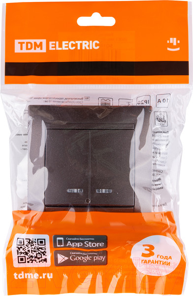 Изображение товара Выключатель TDM Лама SQ1815-0505 (шоколад)