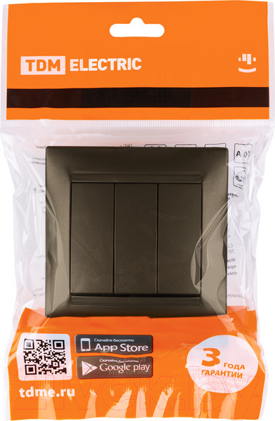 Изображение товара Выключатель TDM Лама SQ1815-0703 (бронза)