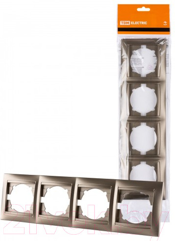 Изображение товара Рамка для выключателей и розеток TDM Лама SQ1815-0732 (бронза)