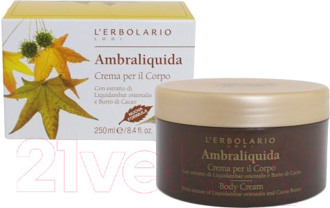 Изображение товара Крем для тела L'Erbolario Амбровое дерево (250мл)