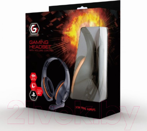 Изображение товара Наушники-гарнитура Gembird GHS-05-O (Orange/Black)