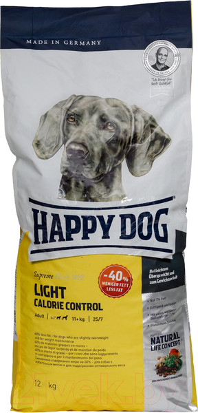 Изображение товара Сухой корм для собак Happy Dog Supreme Fit & Light Calorie Control / 60771 (12кг)