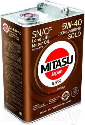 Изображение товара Моторное масло Mitasu Gold LL SN/CF 5W40 / MJ-107-4 (4л)