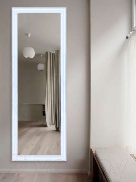 Изображение товара Зеркало Декарт Настенное в багете 8Л2438 (белый)