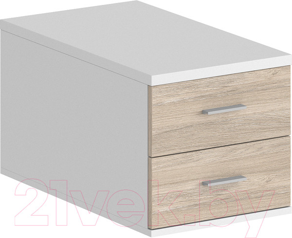 Изображение товара Тумба Norden С 2 ящиками / SG.537.WH.OL (белый/дуб светлый)