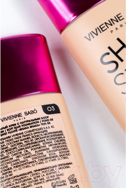 Изображение товара Тональный крем Vivienne Sabo Shaka Shaka с натуральным блюр эффект 03 золотисто-бежевый (25мл)