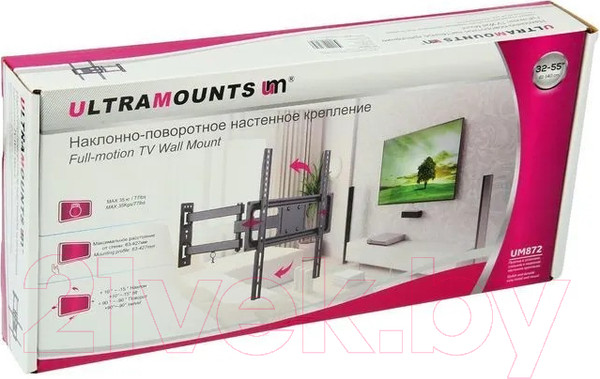 Изображение товара Кронштейн для телевизора Ultramounts UM 872 (черный)