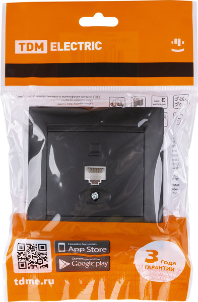 Изображение товара Розетка TDM Лама SQ1815-0616 (графит)